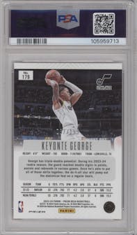 Keyonte George from the 2023-24 Panini Prizm Deca set featuring a Red Prizm parallel graded by PSA and given an overall grade of 10.