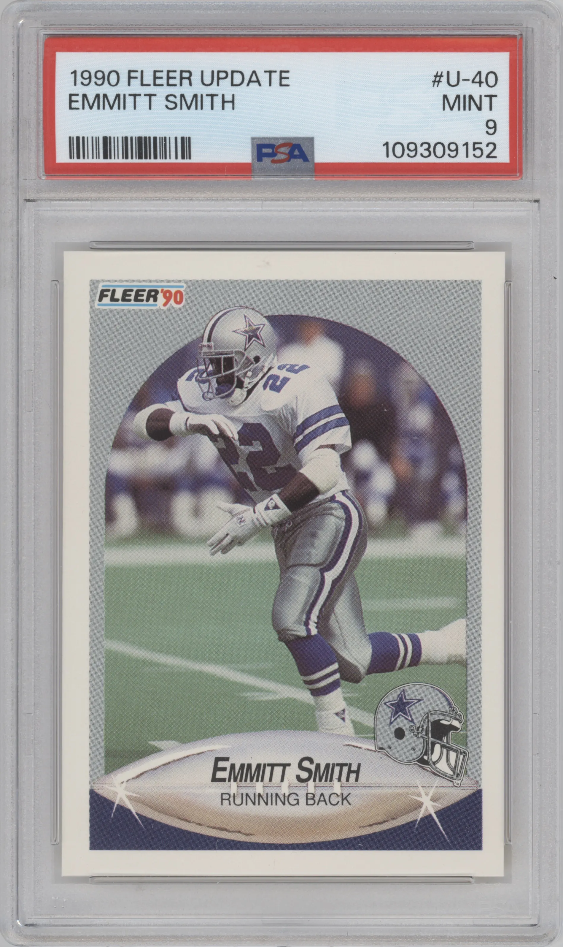 1990 Fleer Update Emmitt Smith #U-40 PSA 9