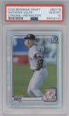 Anthony Volpe from the 2020 Bowman Draft set featuring a Refractor parallel graded by PSA and given an overall grade of 10.
