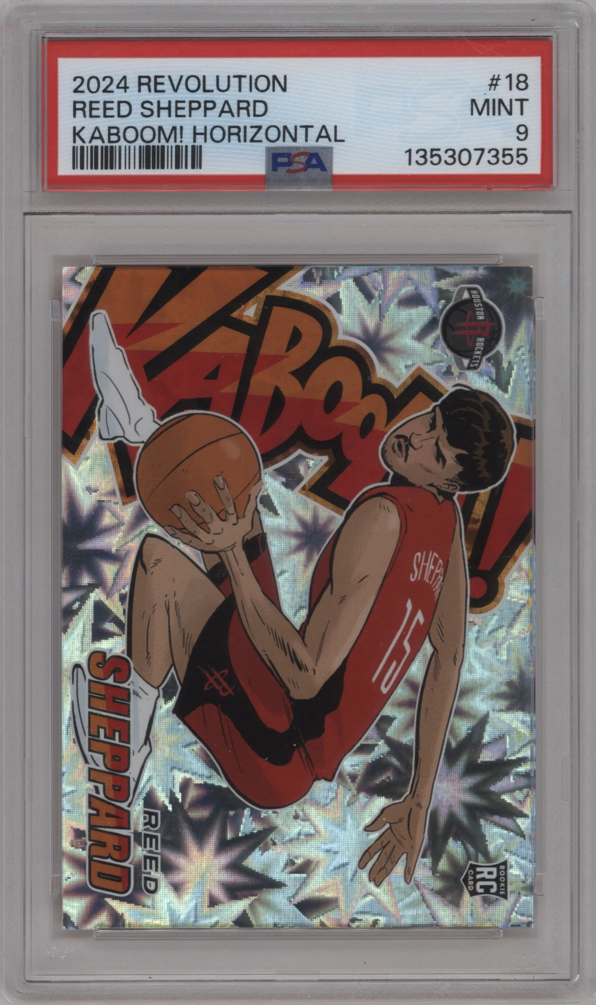2024 Panini Revolution Kaboom! Horizontal Reed Sheppard PSA 9