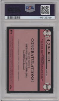 Colt Keith from the 2024 Topps Update set graded by PSA and given an overall grade of 9.