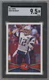 Tom Brady from the 2012 Topps set graded by SGC and given an overall grade of 9.5.