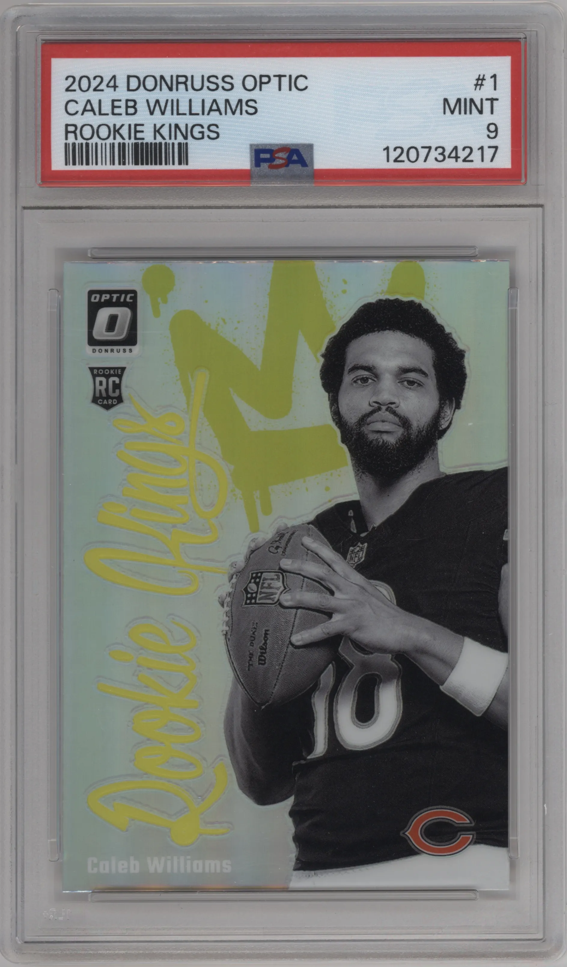 2024 Donruss Optic Rookie Kings Caleb Williams PSA 9
