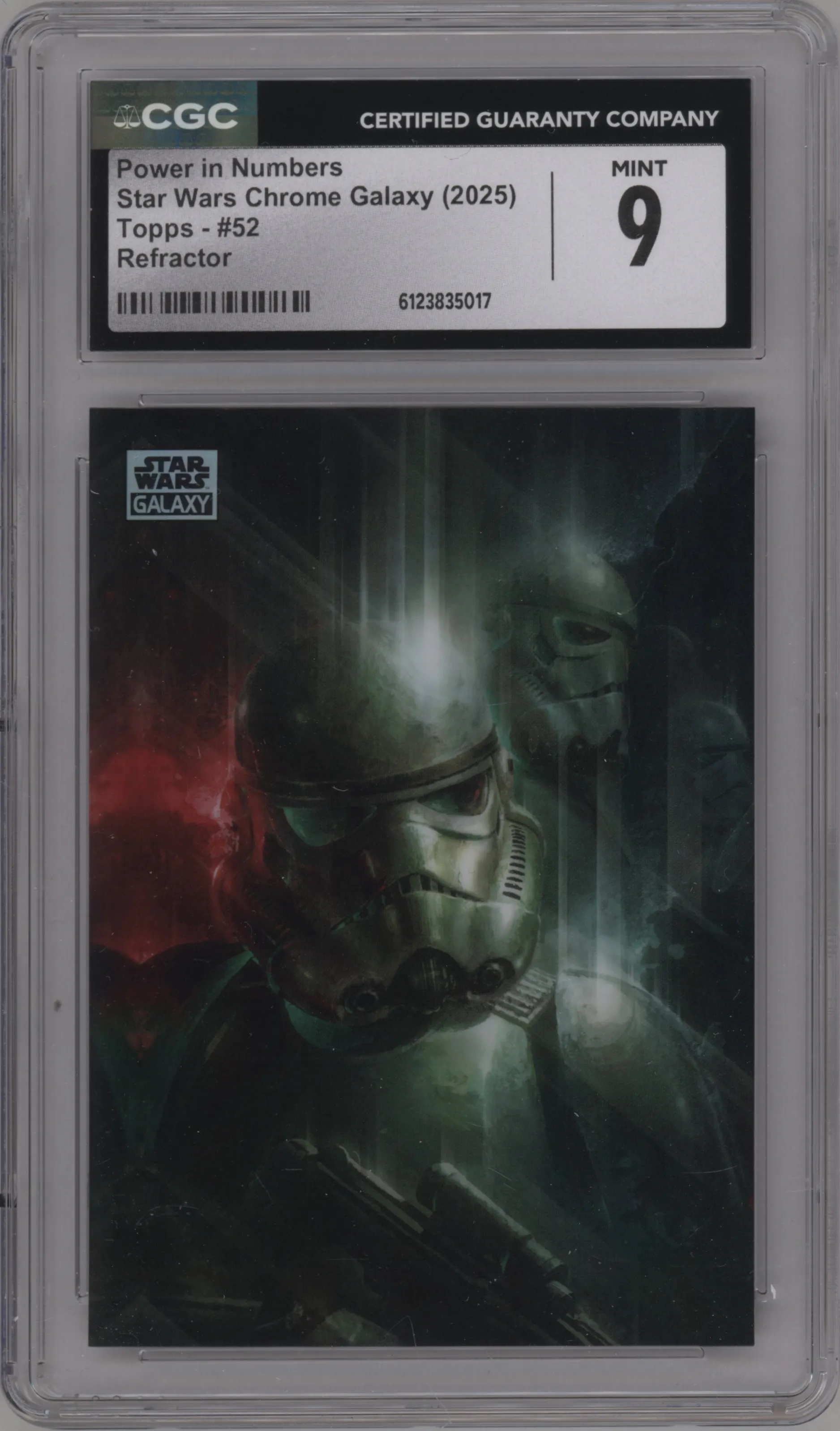 2025 Topps Chrome Star Wars Galaxy Power in Numbers Refractor #52 CGC 9