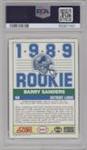 Barry Sanders from the 1989 Score set graded by PSA and given an overall grade of 10.