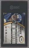 Drew Brees  from the 2001 Fleer E-X set graded by SGC and given an overall grade of 9.