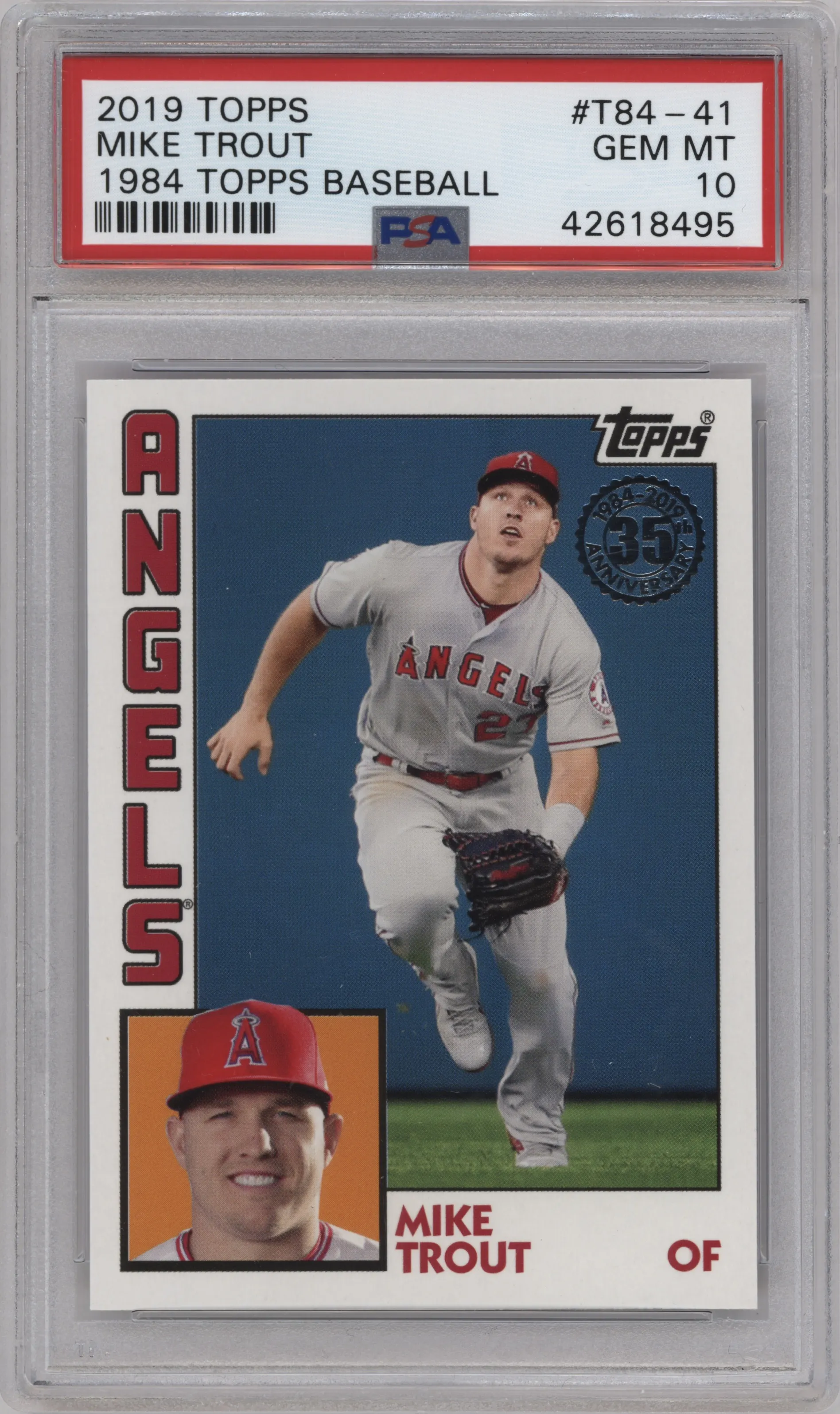 2019 Topps Series 1 1984 Topps Mike Trout #T84-41 PSA 10