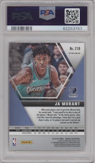 Ja Morant from the 2019-20 Panini Mosaic  set featuring a Pink Camo parallel graded by PSA and given an overall grade of 10.
