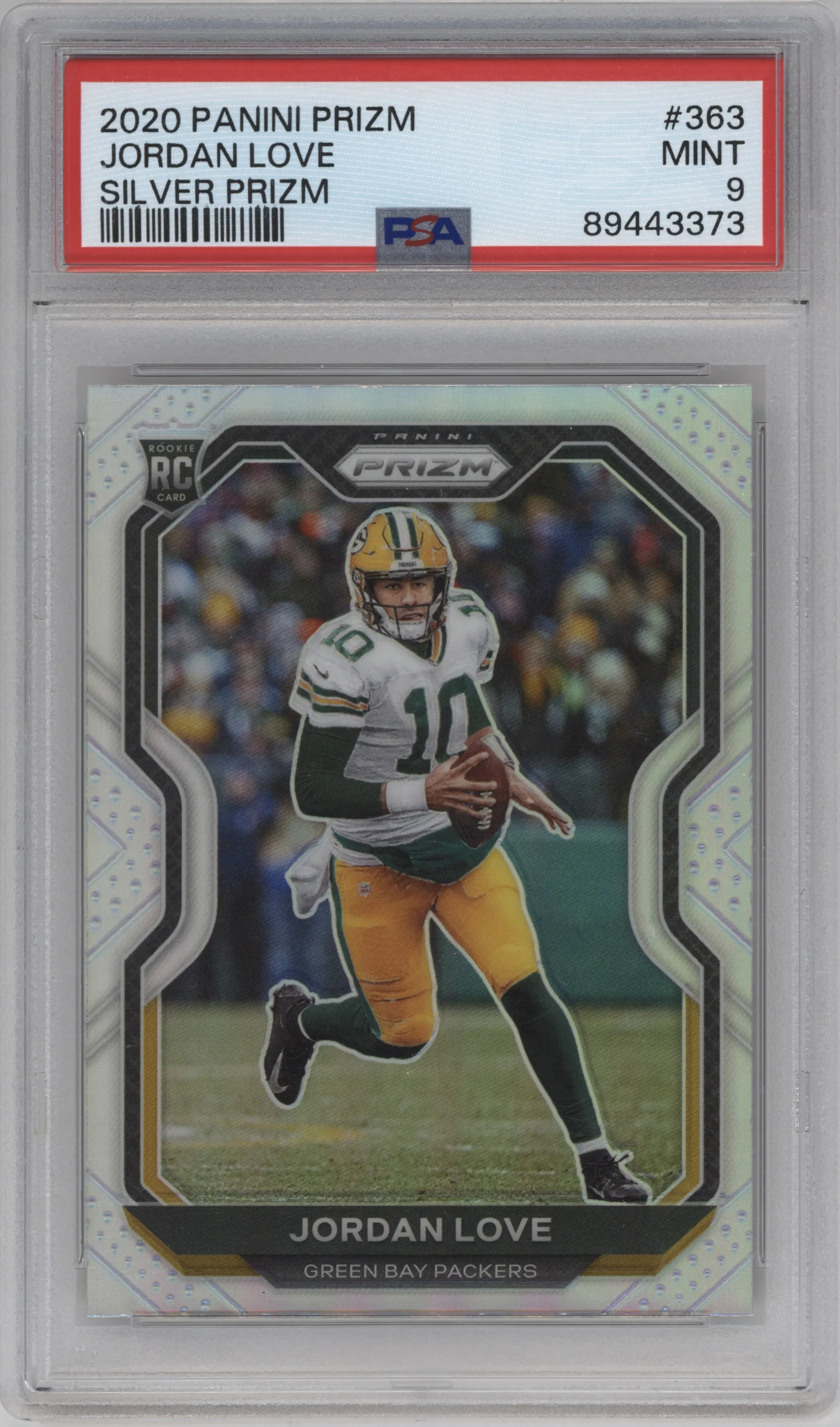 2020 Panini Prizm Jordan Love Silver Prizm PSA 9