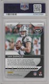 Sam Darnold from the 2018 Panini Prizm set featuring a Pink Prizm parallel graded by PSA and given an overall grade of 10.