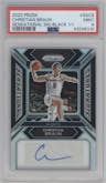Christian Braun from the 2023-24 Panini Prizm set featuring a Black Prizm parallel graded by PSA and given an overall grade of 9.