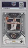 Christian Braun from the 2023-24 Panini Prizm set featuring a Black Prizm parallel graded by PSA and given an overall grade of 9.
