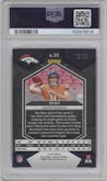 Bo Nix from the 2024 Panini Mosaic set featuring a No Huddle Pink parallel graded by PSA and given an overall grade of 9.