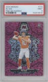 Bo Nix from the 2024 Panini Mosaic set featuring a No Huddle Pink parallel graded by PSA and given an overall grade of 9.