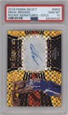 Mikal Bridges from the 2018-19 Panini Select  set featuring a Gold Prizm parallel graded by PSA and given an overall grade of 10.