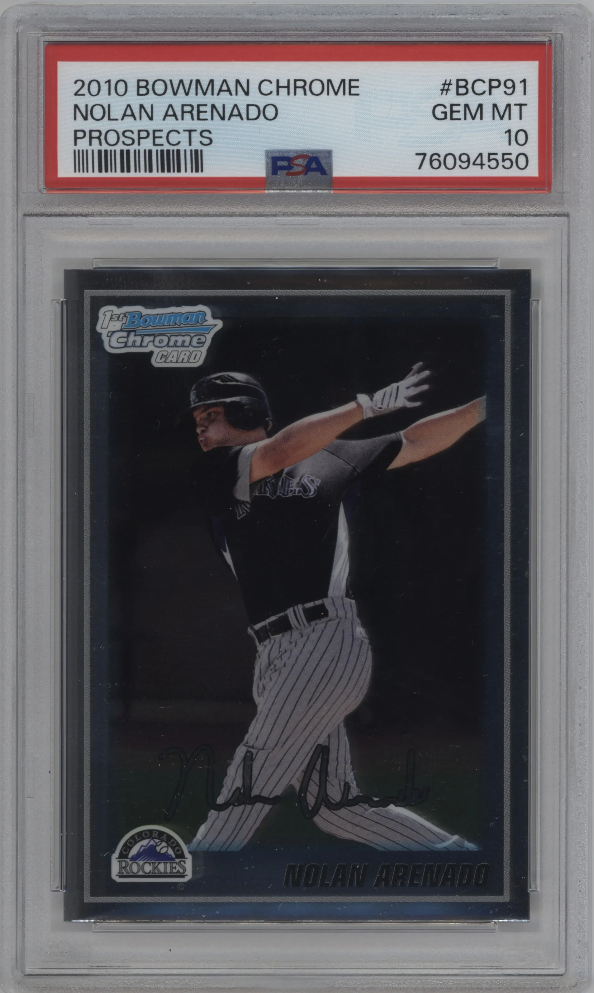 2010 Bowman Chrome Prospect Nolan Arenado PSA 10