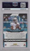 Tua Tagovailoa from the 2020 Panini Prizm set featuring a Disco parallel graded by PSA and given an overall grade of 9.