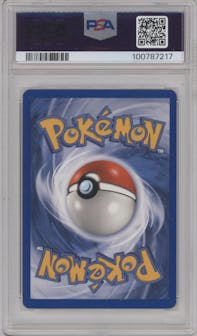 Espeon from the 2003 Pokemon EX set graded by PSA and given an overall grade of 6.