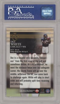 Dez White from the 2000 Collector's Edge EG set graded by PSA and given an overall grade of 9.