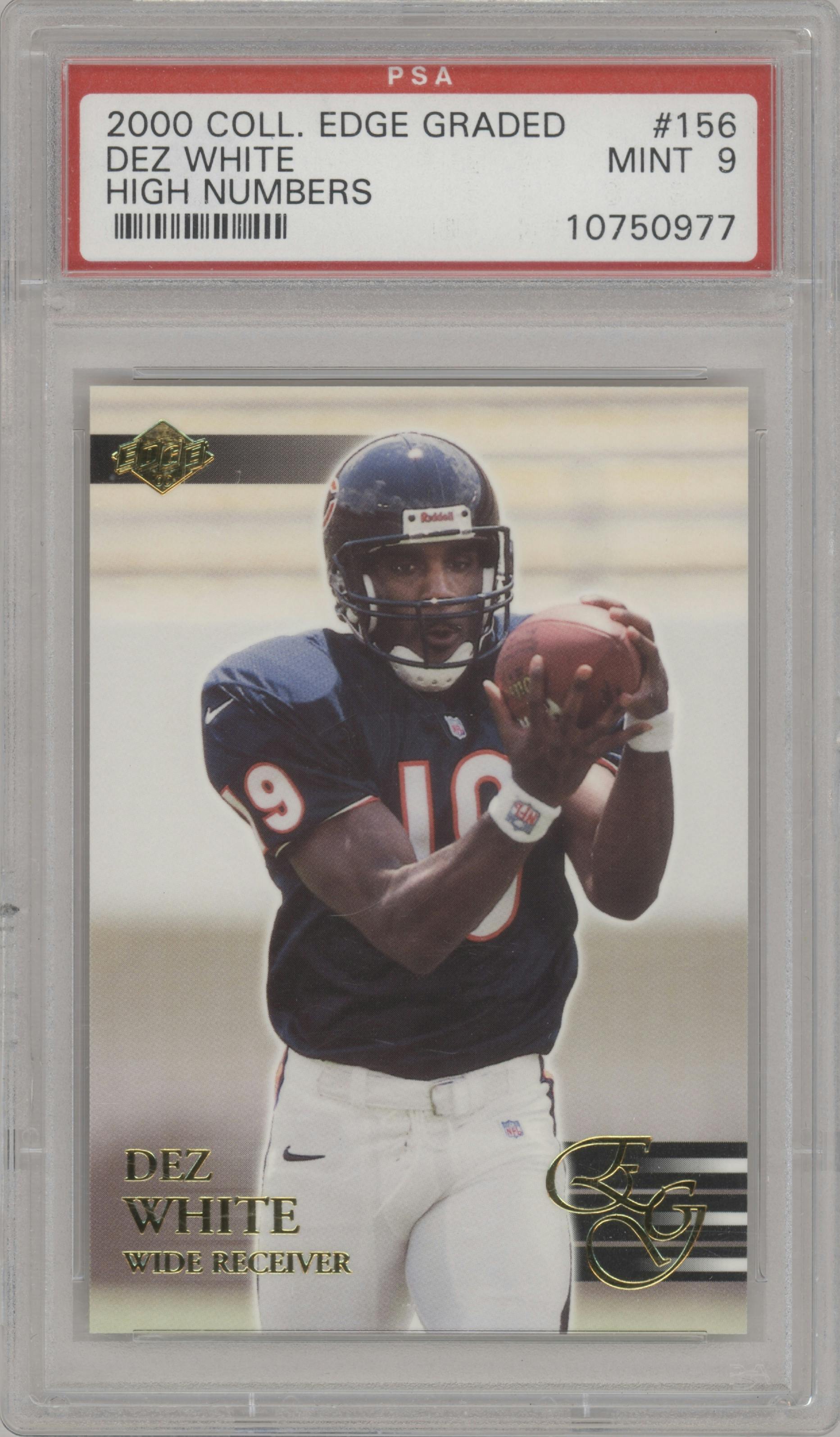 Dez White from the 2000 Collector's Edge EG set graded by PSA and given an overall grade of 9.