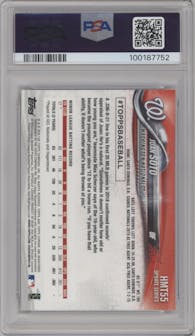 Juan Soto from the 2018 Topps Chrome Update  set graded by PSA and given an overall grade of 10.