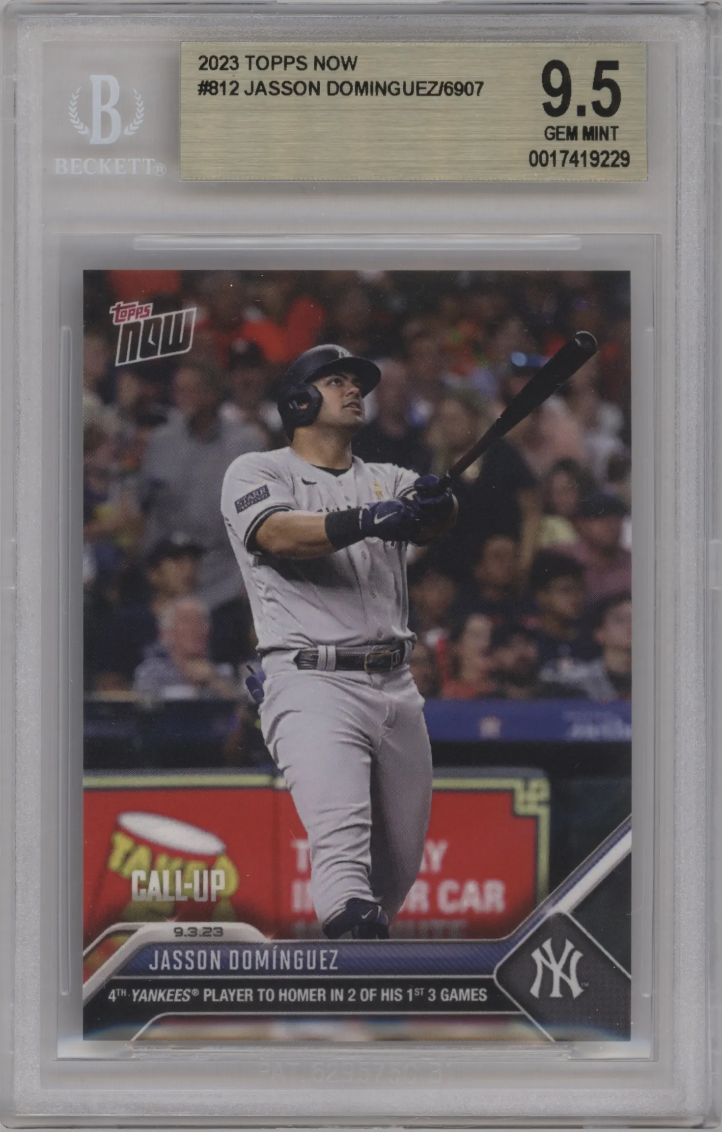 2023 Topps Now Jasson Dominguez BGS 9.5
