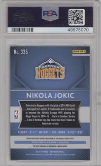 Nikola Jokic from the 2015-16 Panini Prizm  set graded by PSA and given an overall grade of 10.