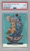 LaMelo Ball from the 2020-21 Panini One and One set graded by PSA and given an overall grade of 9.