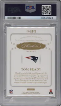 Tom Brady from the 2019 Panini Flawless set graded by PSA and given an overall grade of 10.