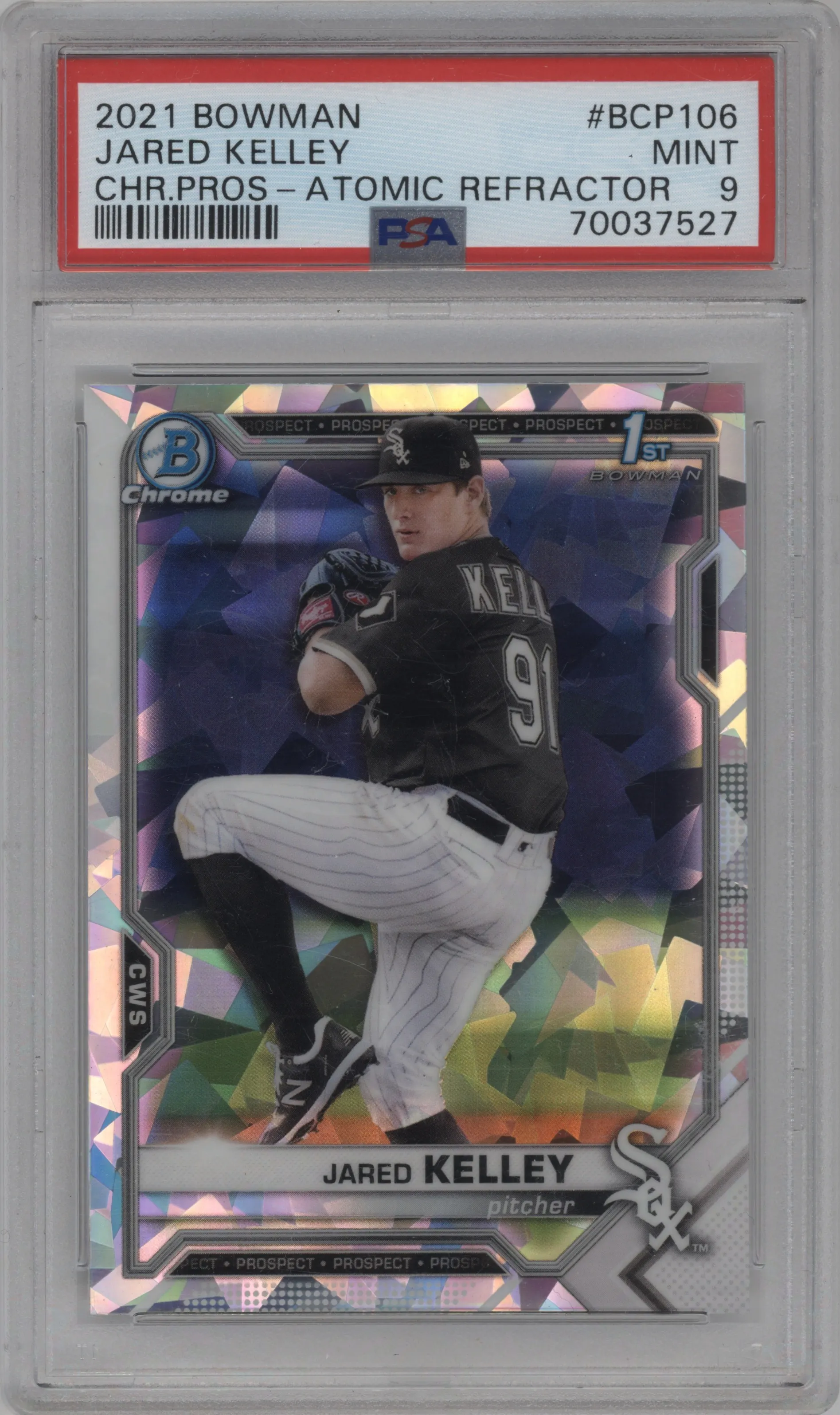 2021 Bowman Chr.Pros. Jared Kelley Atomic Refractor PSA 9