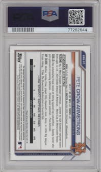 Pete Crow-Armstrong from the 2021 Bowman Mega Box set graded by PSA and given an overall grade of 9.