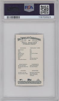 Paul Skenes from the 2024 Topps Allen & Ginter set featuring a Gold Refractor parallel graded by PSA and given an overall grade of 10.