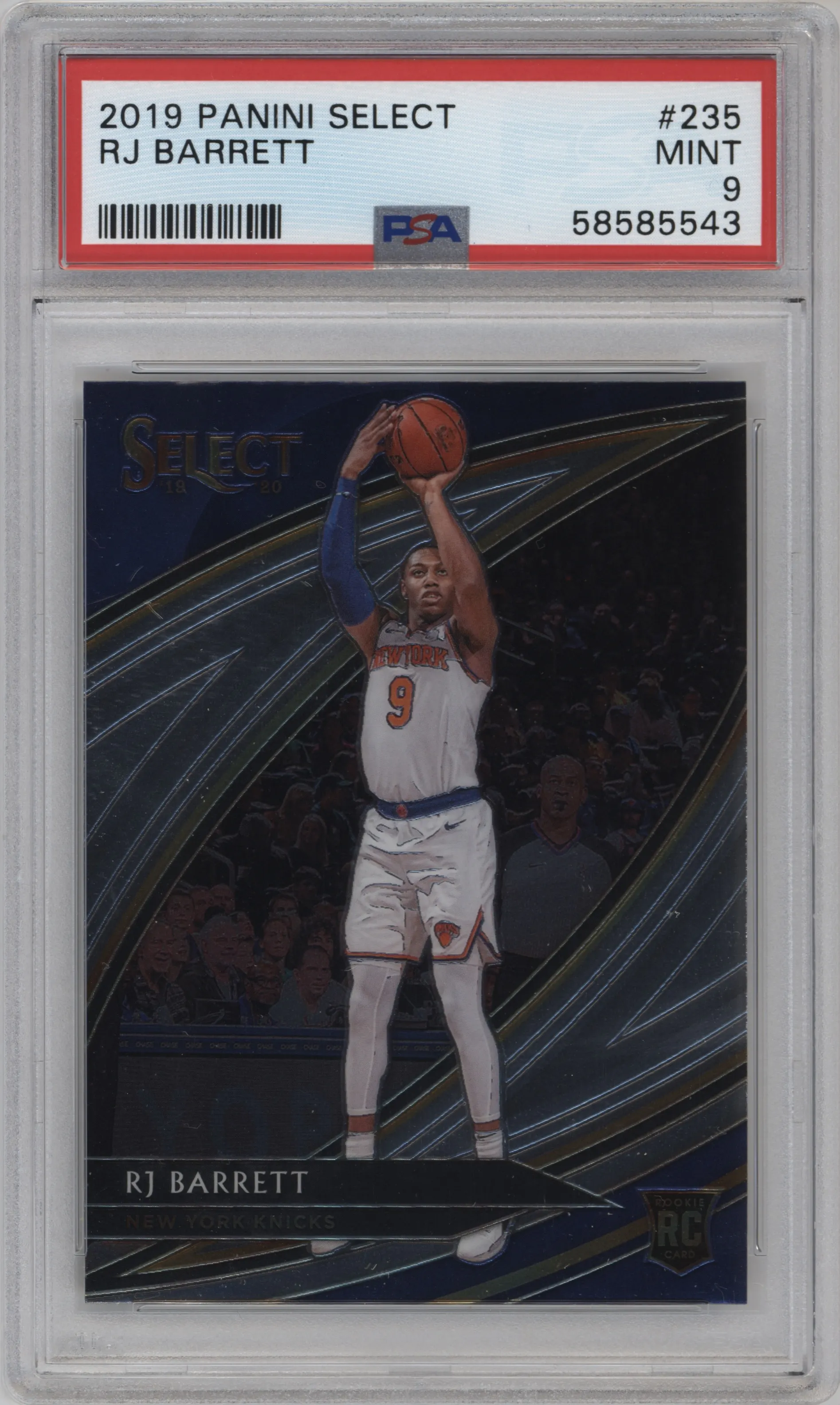 2019 Panini Select Courtside RJ Barrett PSA 9