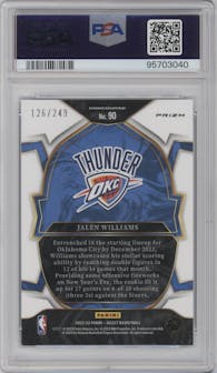 Jalen Williams from the 2022-23 Panini Select set featuring a Blue Scope parallel graded by PSA and given an overall grade of 9.