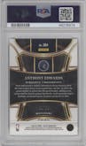Anthony Edwards from the 2023-24 Panini Select  set featuring a Purple Cracked Ice parallel graded by PSA and given an overall grade of 10.