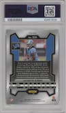 Jahmyr Gibbs from the 2023 Panini Prizm set featuring a Silver Prizm parallel graded by PSA and given an overall grade of 10.