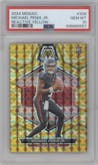 Michael Penix Jr. from the 2024 Panini Mosaic set featuring a Reactive Yellow parallel graded by PSA and given an overall grade of 10.