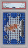 Bo Nix from the 2024 Panini Mosaic set featuring a Blue Mosaic parallel graded by PSA and given an overall grade of 8.
