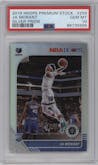 Ja Morant from the 2019-20 Panini Hoops Premium Stock set featuring a Silver parallel graded by PSA and given an overall grade of 10.