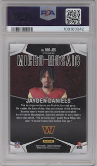 Jayden Daniels from the 2024 Panini Mosaic set graded by PSA and given an overall grade of 10.