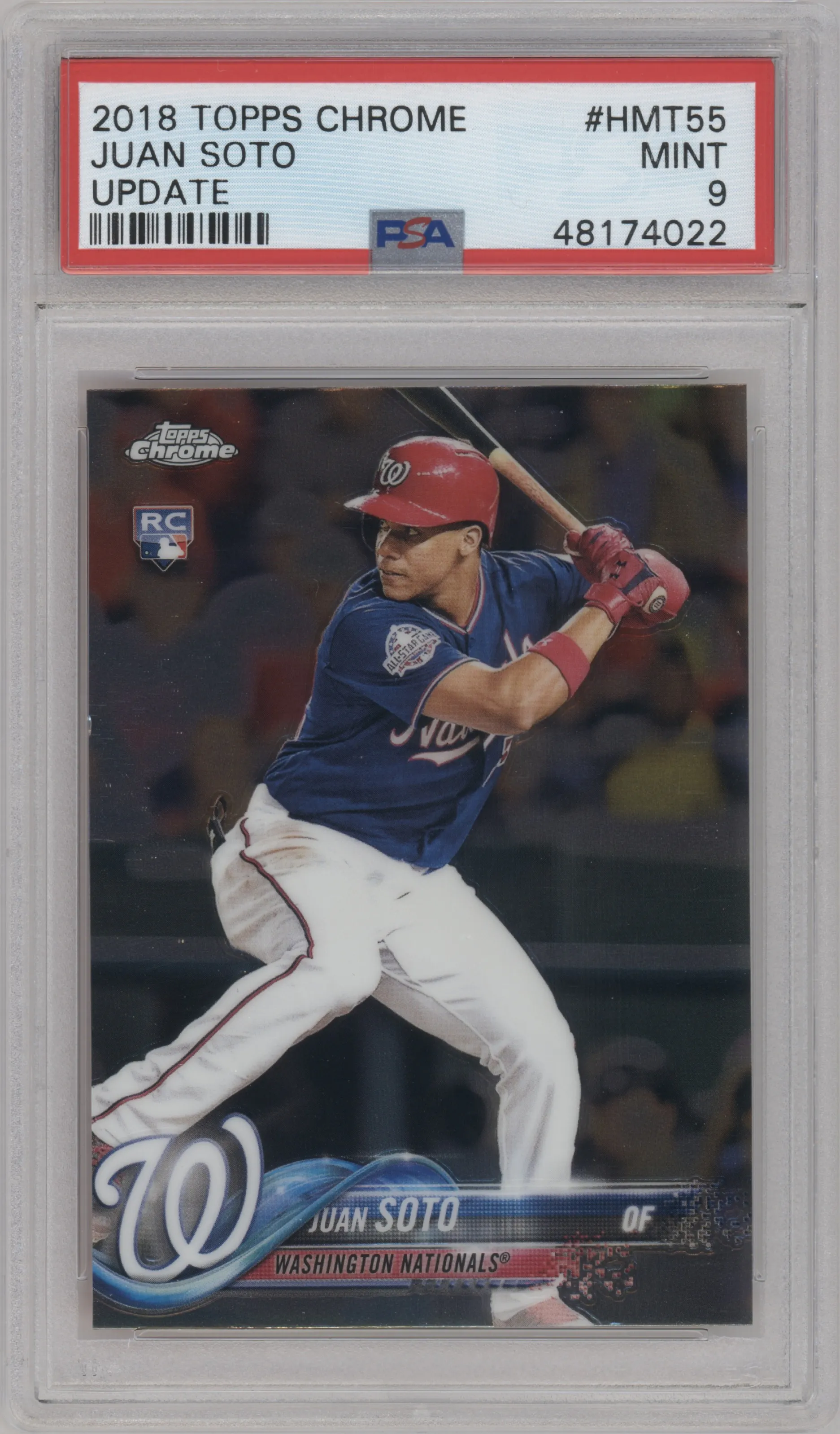 2018 Topps Chrome Update Juan Soto #HMT55 PSA 9