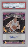 Dalton Knecht from the 2024 Panini Prizm Draft Picks set featuring a Purple Ice  parallel graded by PSA and given an overall grade of 10.