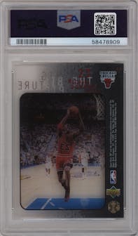 Michael Jordan from the 1997-98 Upper Deck UD3 set graded by PSA and given an overall grade of 8.
