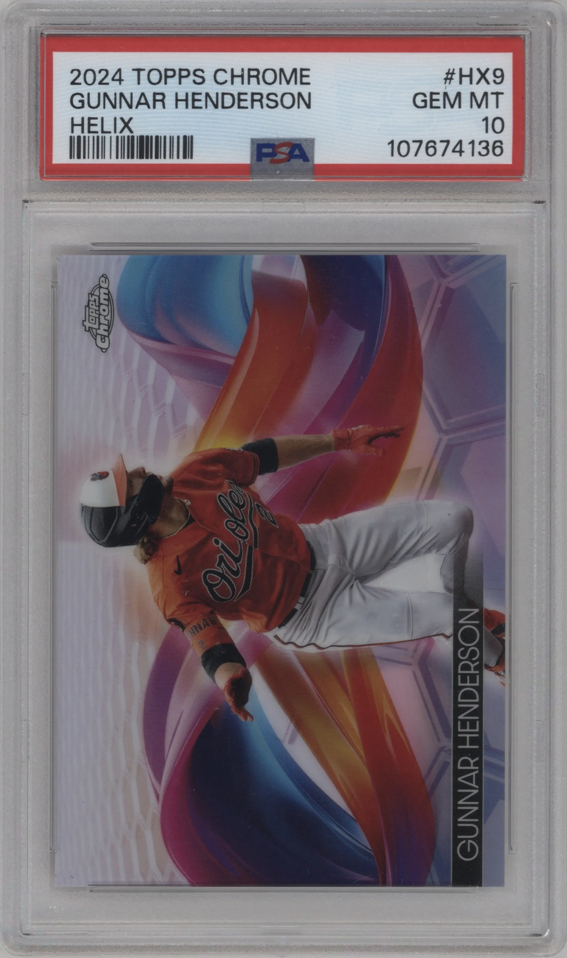 2024 Topps Chrome Helix Gunnar Henderson #HX-9 PSA 10
