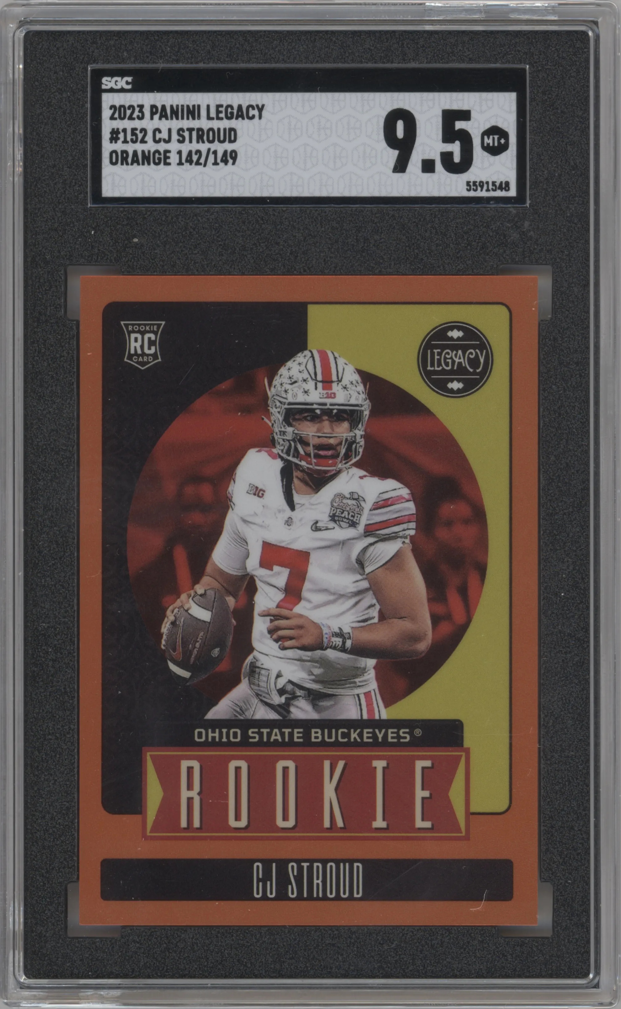 2023 Panini Legacy Rookies CJ Stroud Premium Edition Orange #152 SGC 9.5