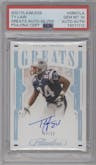 Ty Law from the 2021 Panini Flawless set featuring a Silver parallel graded by PSA and given an overall grade of 10.
