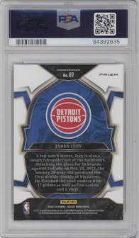 Jaden Ivey  from the 2022-23 Panini Select set featuring a Cosmic parallel graded by PSA and given an overall grade of 10.