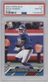 Malik Nabers from the 2024 Topps Now set featuring a Blue parallel graded by PSA and given an overall grade of 10.