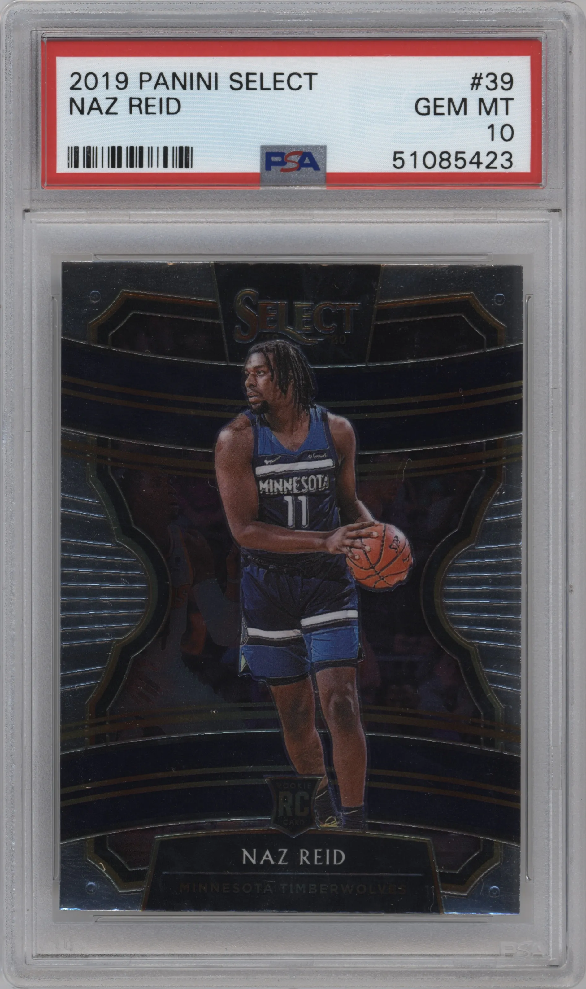 2019 Panini Select Naz Reid PSA 10