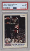 Clyde Drexler from the 1984 Star Slam Dunk Championship set graded by PSA and given an overall grade of 8.